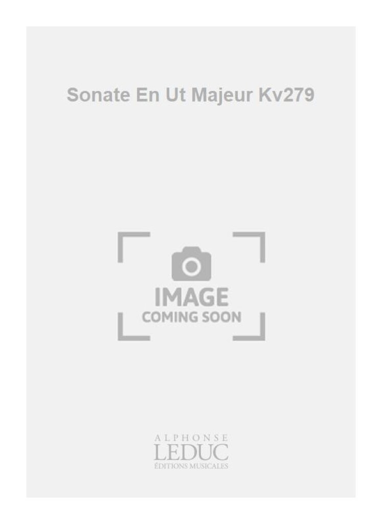 Sonate En Ut Majeur Kv279